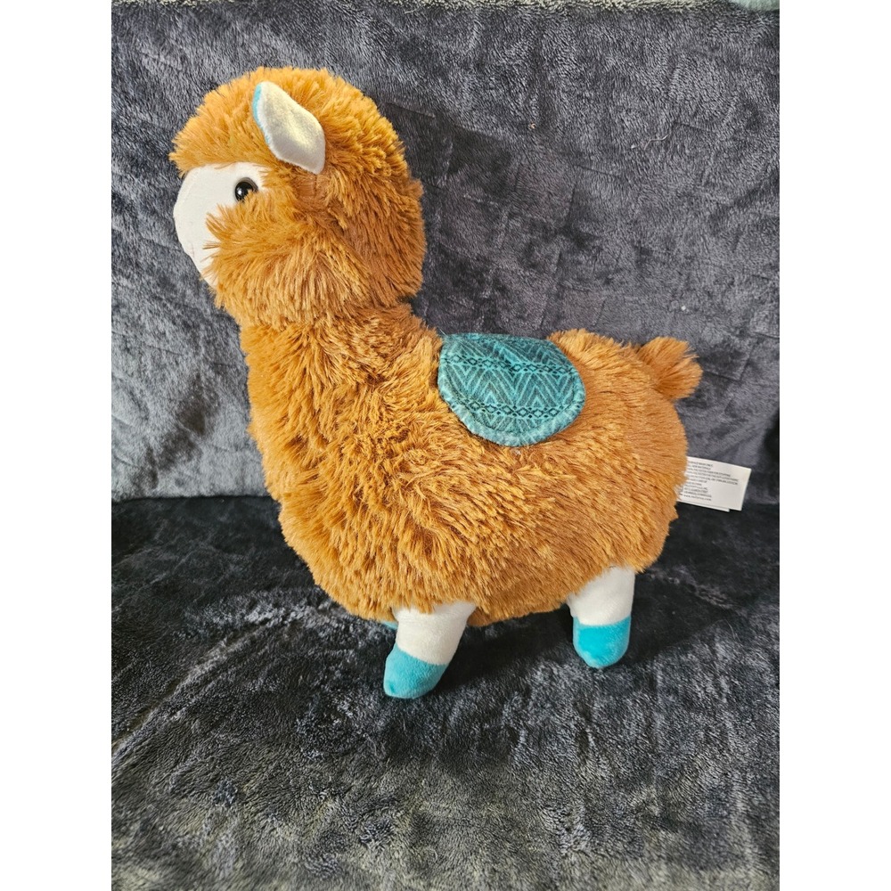 Kelly Toys Brown Llama‎ Alpaca Teal Saddle Super Soft 12" Plush